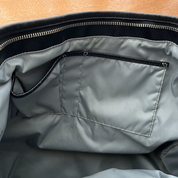 Authentic TUMI Faux Leather Snake Pattern Hobo Handbag/Tote in Black - Picture 6 of 16